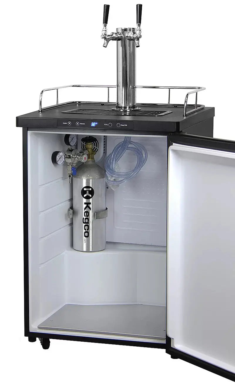 Kegco 5.6 Cubic Feet Dual Tap Freestanding Kegerator with Adjustable Temperature | Fridge.com