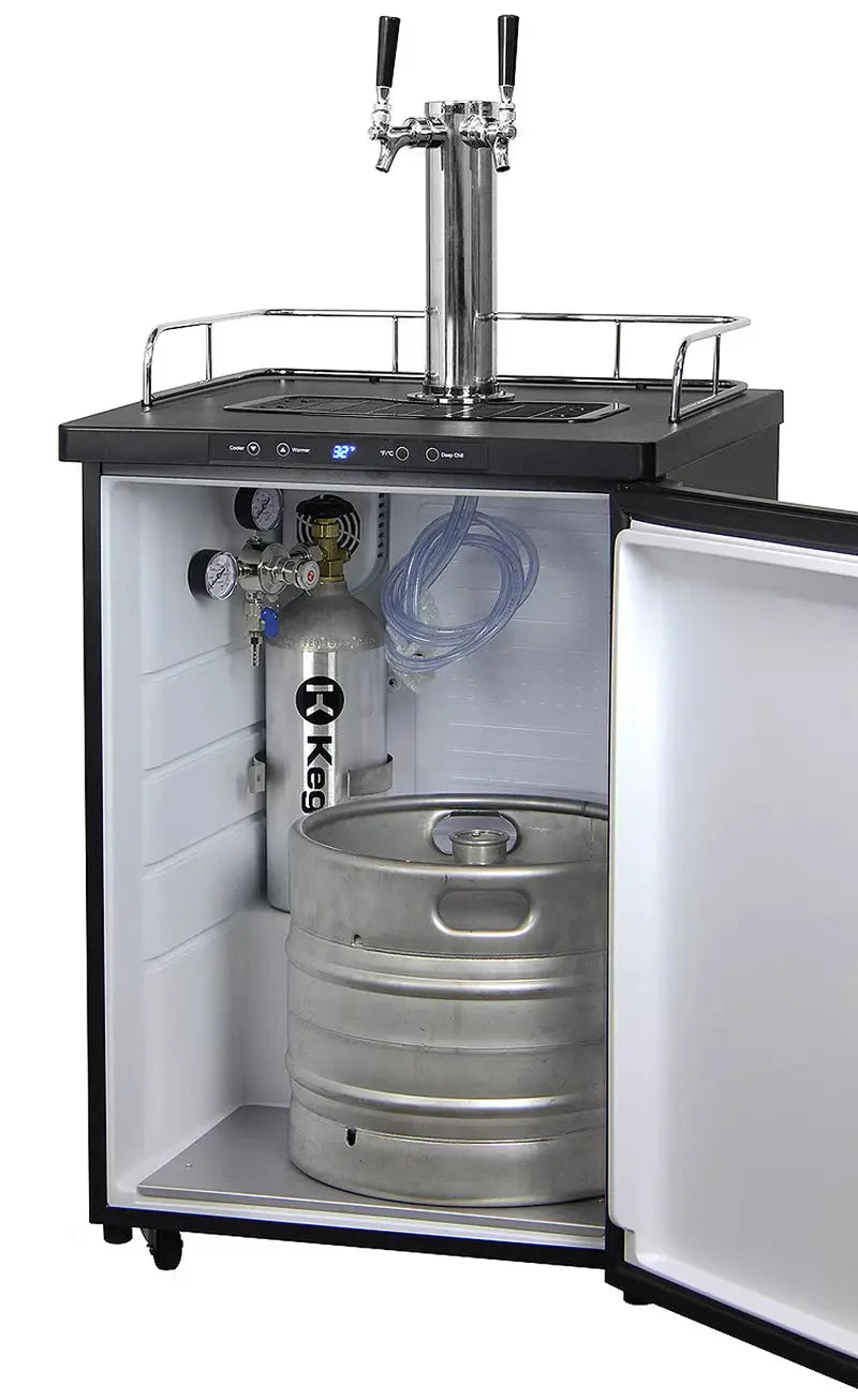 Kegco 5.6 Cubic Feet Dual Tap Freestanding Kegerator with Adjustable Temperature | Fridge.com