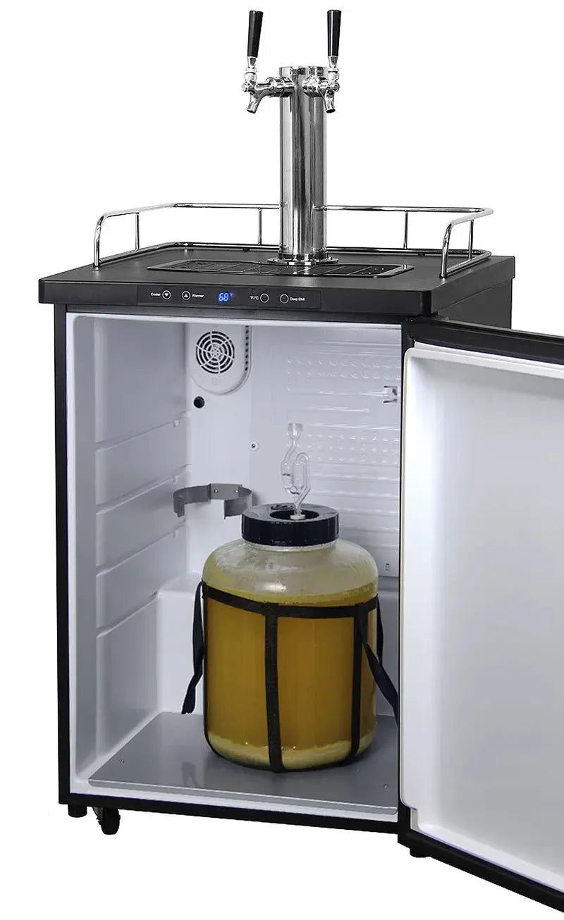 Kegco 5.6 Cubic Feet Dual Tap Freestanding Kegerator with Adjustable Temperature | Fridge.com