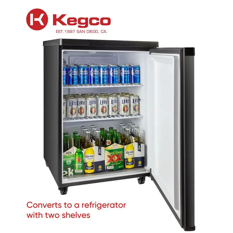 Kegco 5.6 Cubic Feet Dual Tap with Adjustable Temperature | Fridge.com