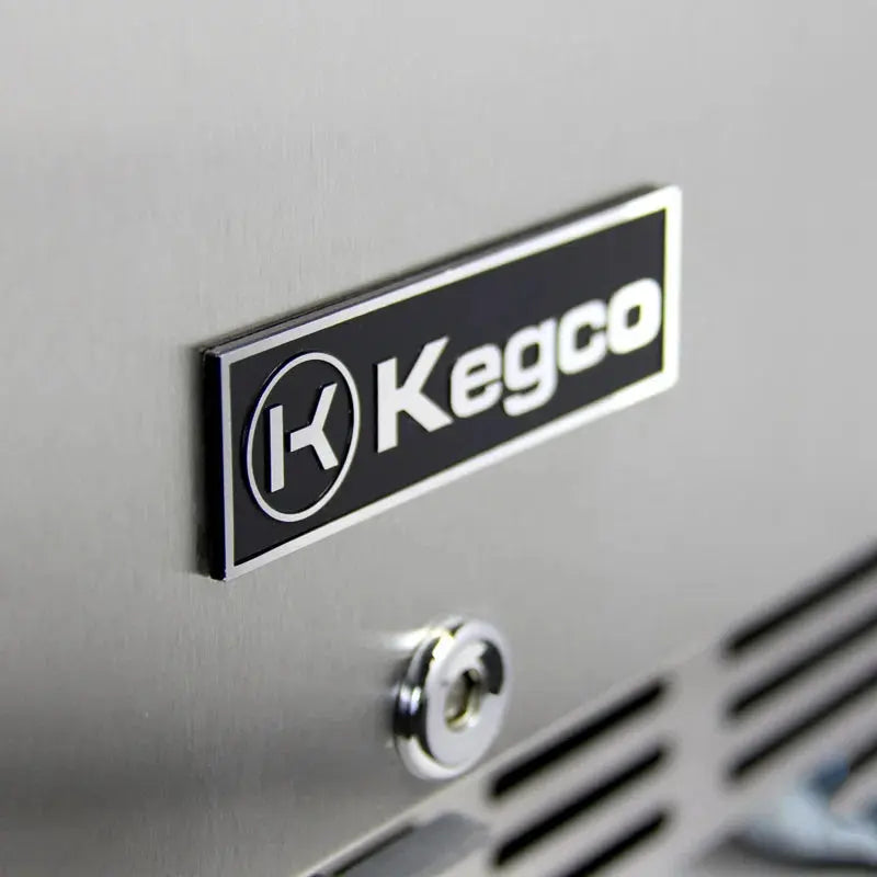 Kegco 6.6 Cubic Feet Stainless Steel Dual Tap Built-In Kegerator with Door Lock and Adjustable Temperature | Fridge.com