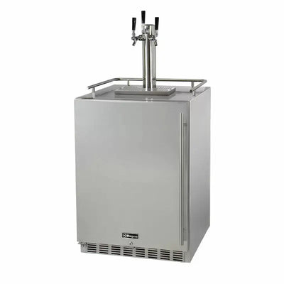 Kegco Outdoor Triple Tap Freestanding Kegerator with Door Lock and Adjustable Temperature | Fridge.com