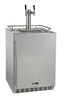 Kegco Stainless Steel Outdoor Dual Tap Freestanding Kegerator with Door Lock and Adjustable Temperature | Fridge.com