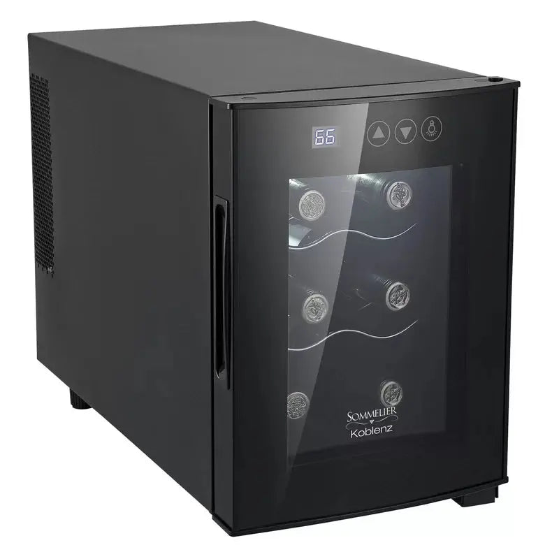 Koblenz 10.44'' 6 Bottle Single Zone Freestanding Wine Refrigerator | Fridge.com