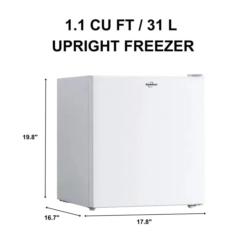 Koolatron 1.7 Cu Ft Compact Fridge with Freezer (47L), White | Fridge.com