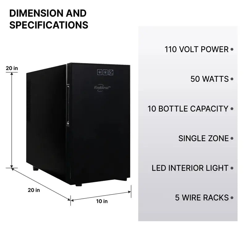 Koolatron 10 Bottle Freestanding Wine Refrigerator | Fridge.com