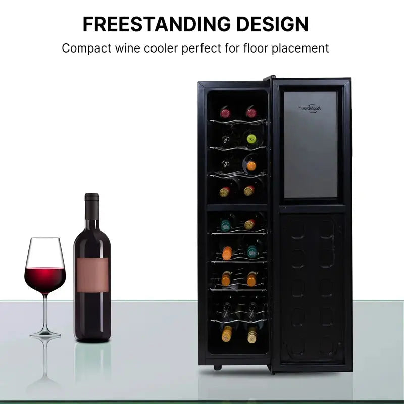 Koolatron 18 Bottle Slim Dual Zone Wine Cooler Freestanding Wine Fridge | Fridge.com