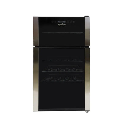 Koolatron 29 Bottle Dual Zone Wine Cooler Freestanding Wine Cellar, Black | Fridge.com