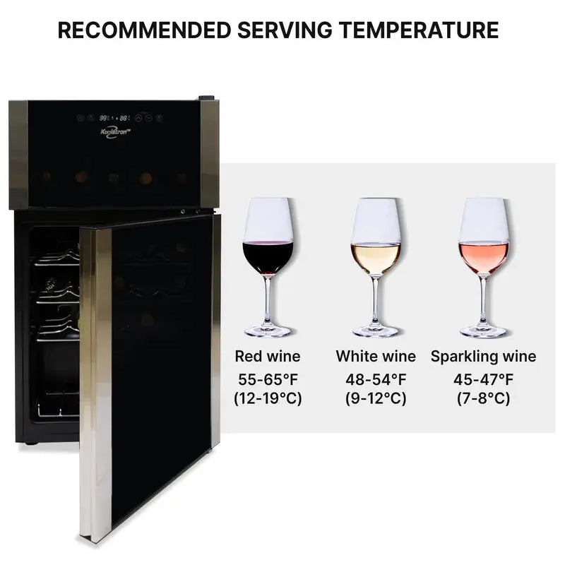 Koolatron 29 Bottle Dual Zone Wine Refrigerator Freestanding Wine Fridge | Fridge.com