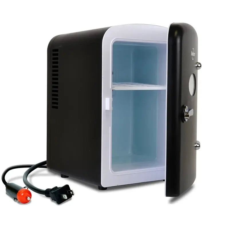 Koolatron 4L Retro Portable Mini Fridge 12V DC 110V AC 6 Can Cooler | Fridge.com