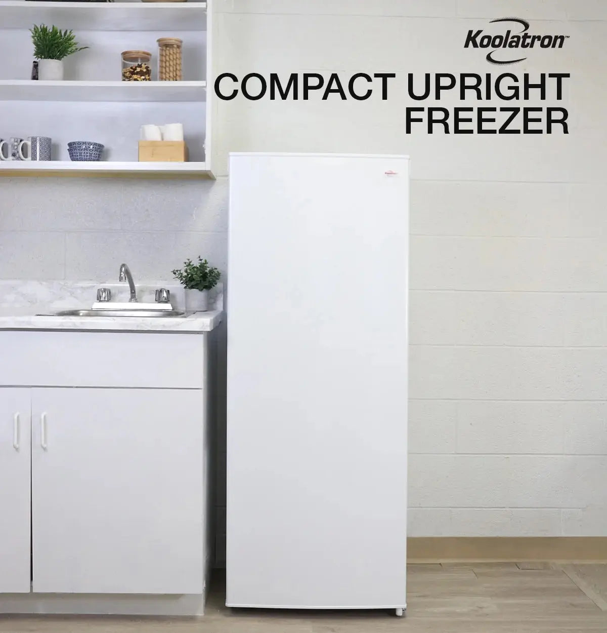 Koolatron 5.3 Cu. Ft. Upright Freezer, Slim Freezer 150Litre, White, Manual Defrost | Fridge.com