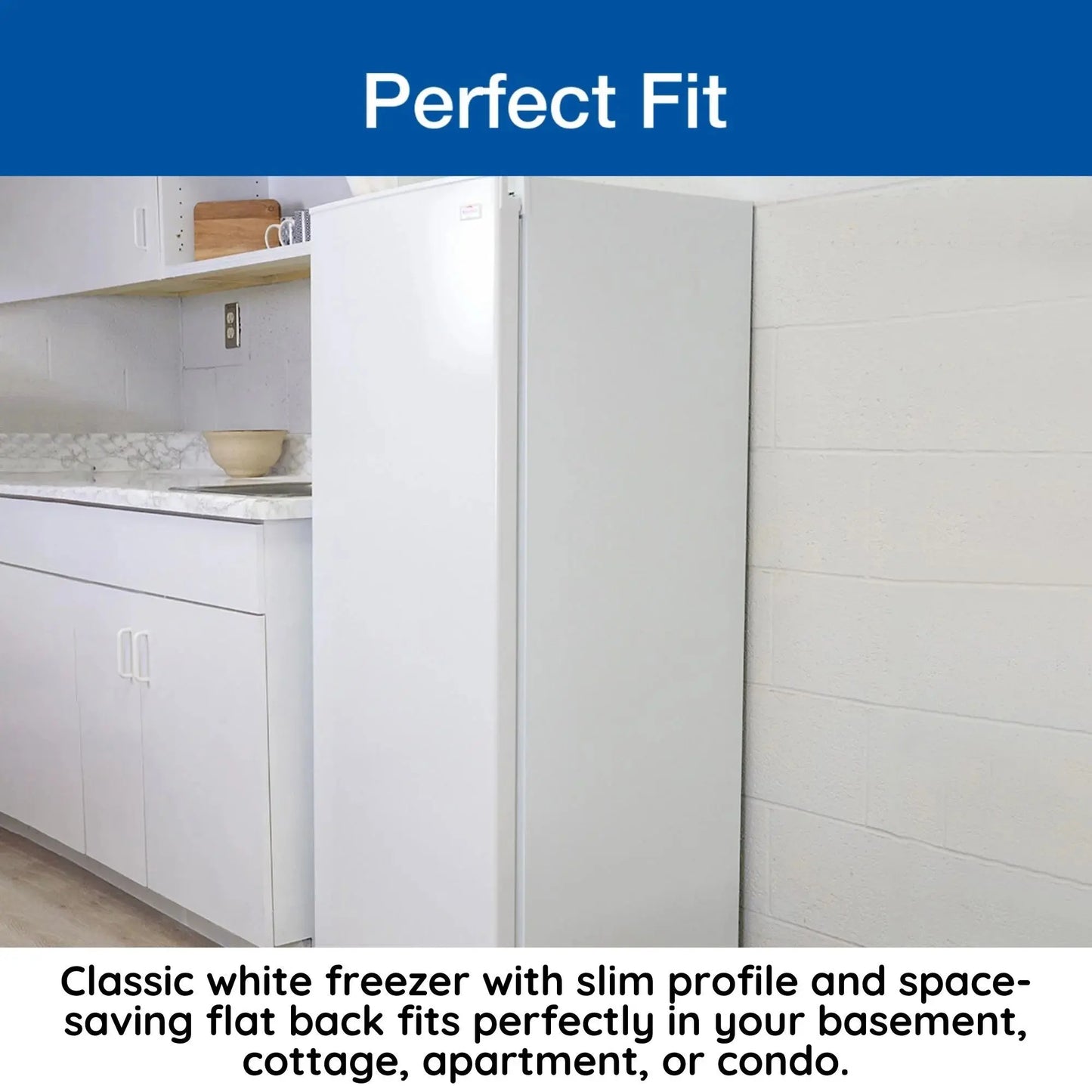 Koolatron 5.3 Cu. Ft. Upright Freezer, Slim Freezer 150Litre, White, Manual Defrost | Fridge.com