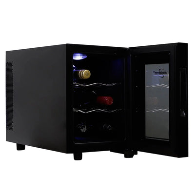 Koolatron 6-Bottle Wine Cooler 0.65 Cu. Ft. Standard Door Mini Fridge with Wine Rack and Temp. Control | Fridge.com