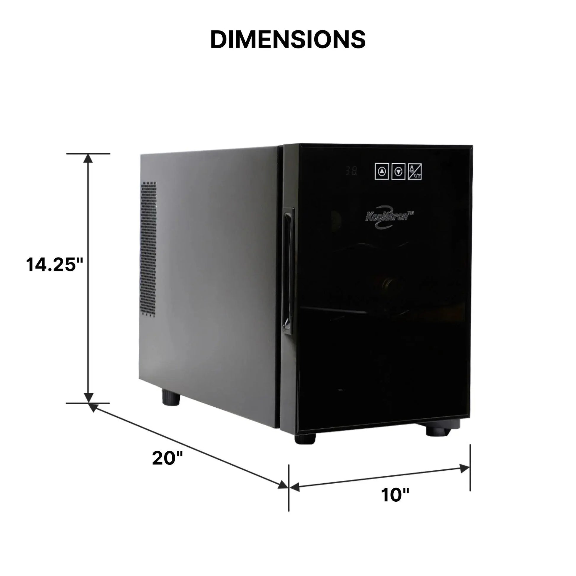 Koolatron 6-Bottle Wine Cooler 0.65 Cu. Ft. Standard Door Mini Fridge with Wine Rack and Temp. Control | Fridge.com