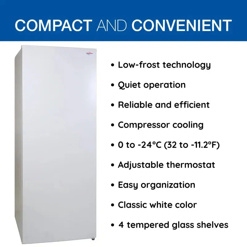 Koolatron 7 Cu. Ft. Upright Freezer with Adjustable Temperature Controls | Fridge.com