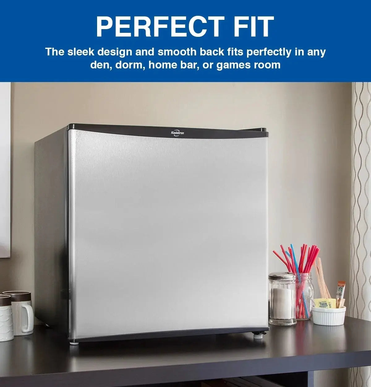 Koolatron BC46SS 1.6 Cubic Foot (44 Liters) Stainless Steel Personal Refrigerator | Fridge.com