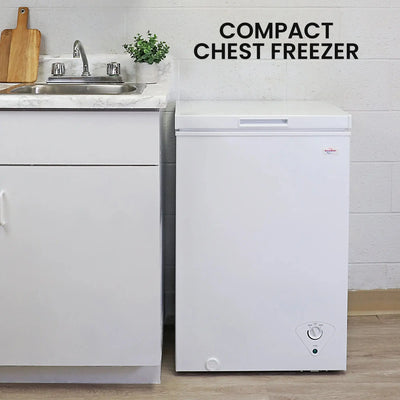 Koolatron Chest Freezer, 3.5 Cu Ft, Compact Freezer, 99 Litre, White, Manual Defrost | Fridge.com