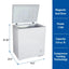 Koolatron Compact Chest Freezer 5.0 Cu Ft (142L) White, Manual Defrost | Fridge.com