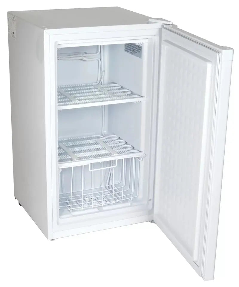 Koolatron Compact Upright Freezer, 3.1 Cu Ft (88L) White Manual Defrost | Fridge.com