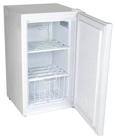 Koolatron Compact Upright Freezer, 3.1 Cu Ft (88L) White Manual Defrost | Fridge.com