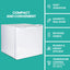 Koolatron Mini Upright Freezer, 1.2 Cu Ft (34L), White, Flat Back | Fridge.com