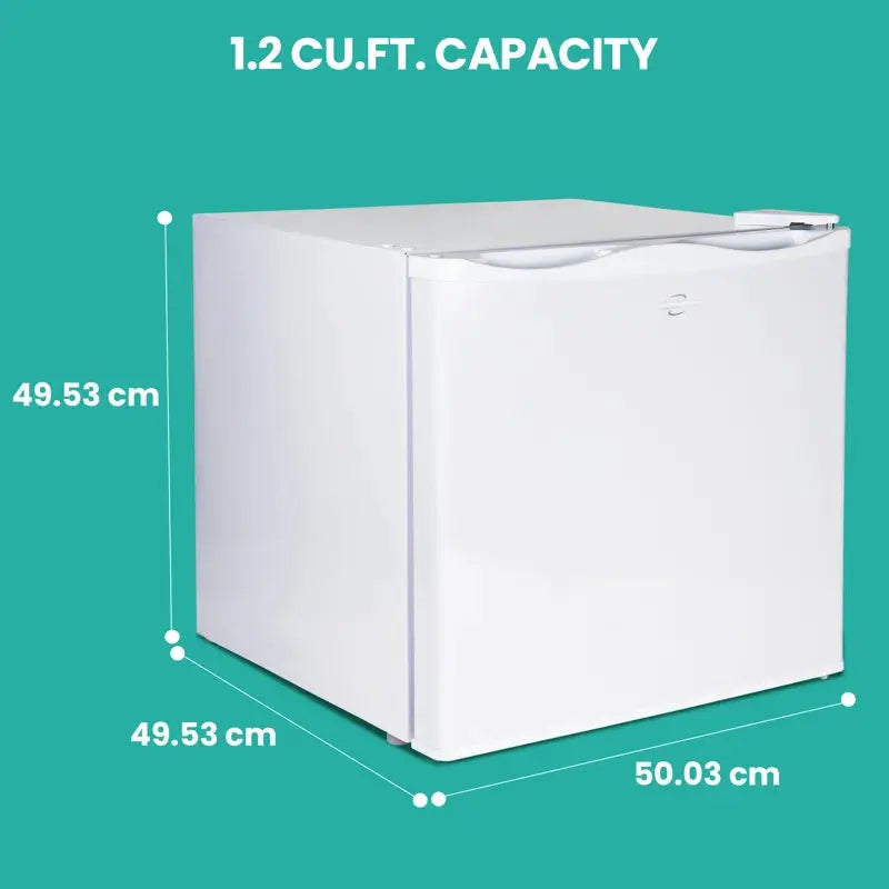 Koolatron Mini Upright Freezer, 1.2 Cu Ft (34L), White, Flat Back | Fridge.com