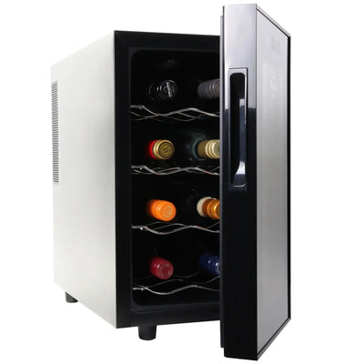 Koolatron Series 8 Bottle Wine Cooler, Black, Thermoelectric Wine Fridge, 0.8 Cu. Ft. (23L), Freestanding Wine Cellar, Red, White and Sparkling Wine Storage for Small Kitchen, Apartment, Condo, RV | Fridge.com