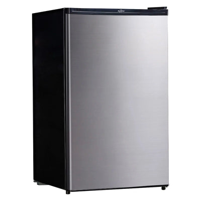 Koolatron Stainless Steel Compact Fridge with Freezer 4.4 Cu Ft (124L) Refridgerator | Fridge.com