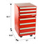 Koolatron Tool Chest Fridge 1.8 Cu Ft Rolling Fridge with Tool Drawers Red | Fridge.com