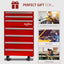 Koolatron Tool Chest Fridge 1.8 Cu Ft Rolling Fridge with Tool Drawers Red | Fridge.com