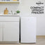 Koolatron Upright Freezer 3.1 Cu Ft, Mini Freezer 88 Litre, White, Manual Defrost | Fridge.com