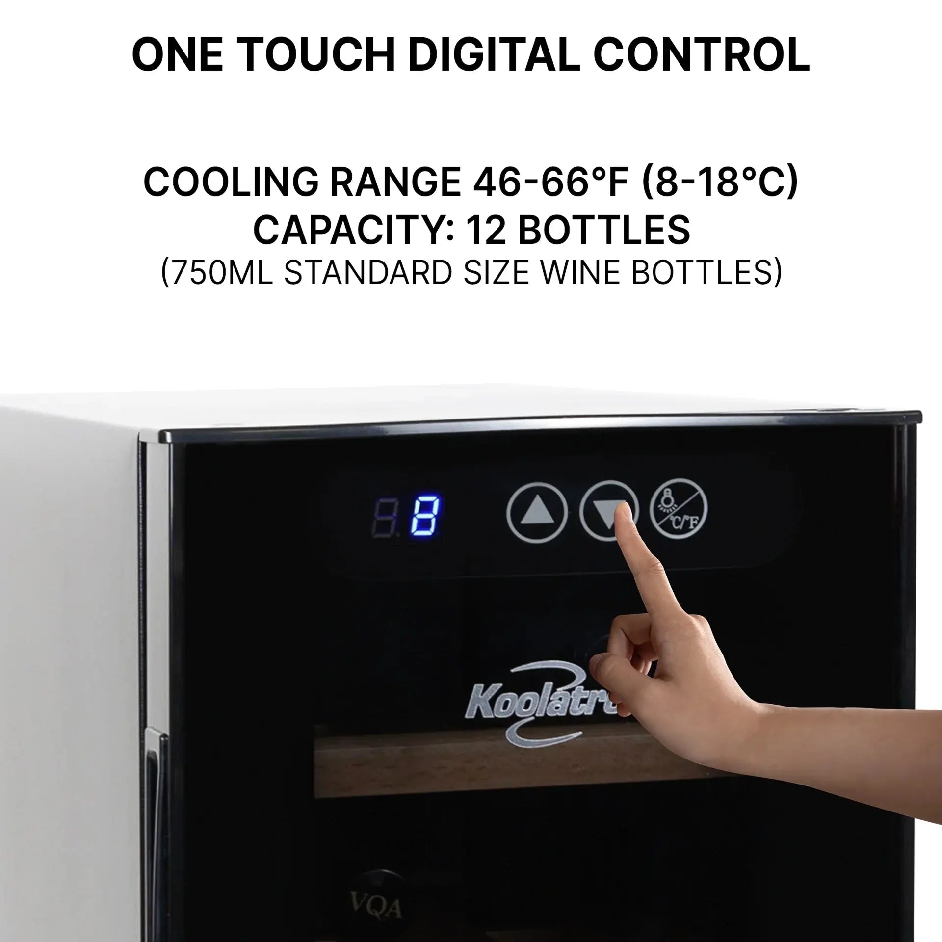 Koolatron Urban Series Deluxe 12 Bottle Wine Cooler Thermoelectric Refrigerator with Digital Temperature Controls | Fridge.com