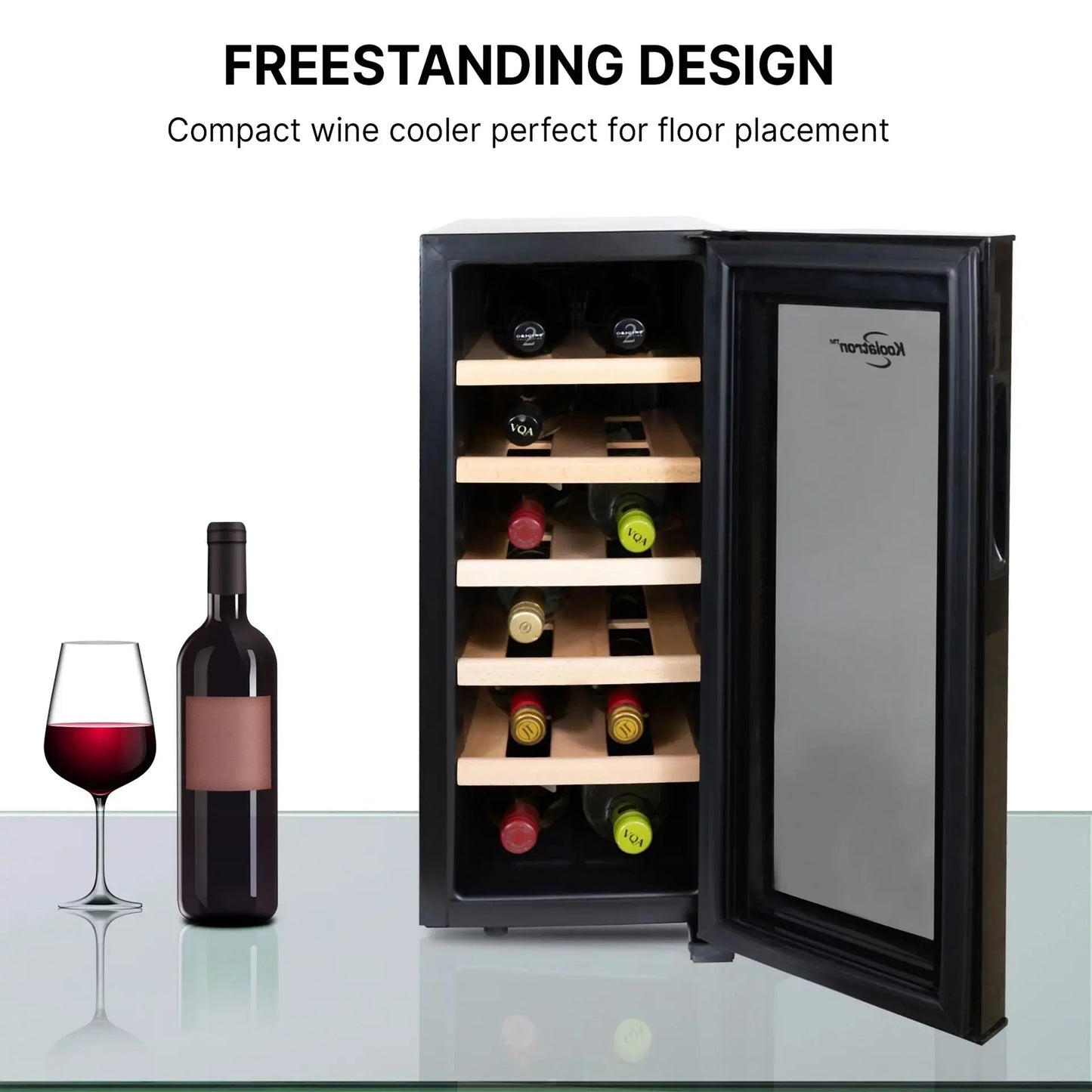 Koolatron Urban Series Deluxe 12 Bottle Wine Cooler Thermoelectric Refrigerator with Digital Temperature Controls | Fridge.com