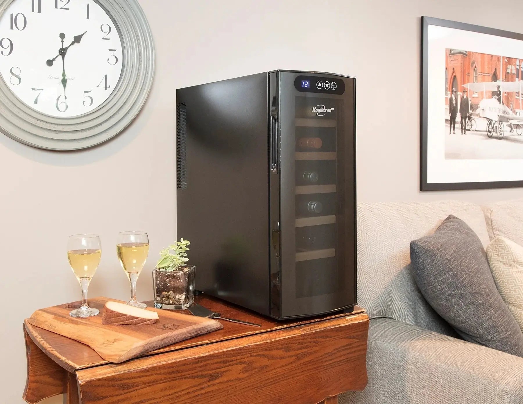 Koolatron Urban Series Deluxe 12 Bottle Wine Cooler Thermoelectric Refrigerator with Digital Temperature Controls | Fridge.com