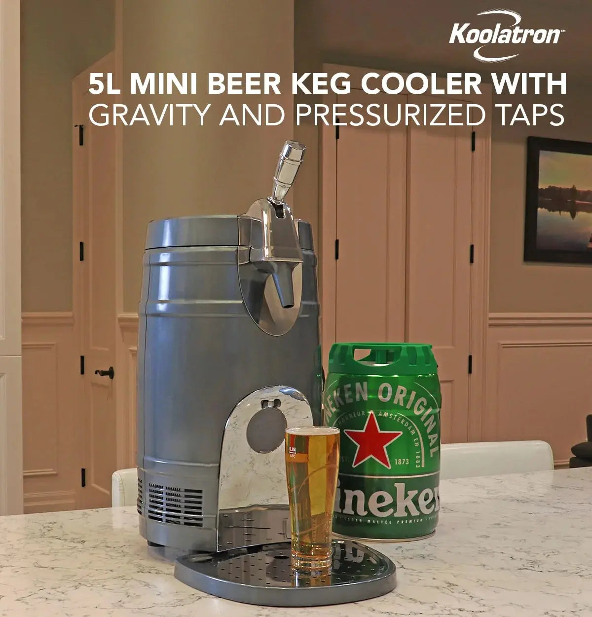 Koolatron® 5L Mini Beer Keg Cooler with Dual Taps | Fridge.com