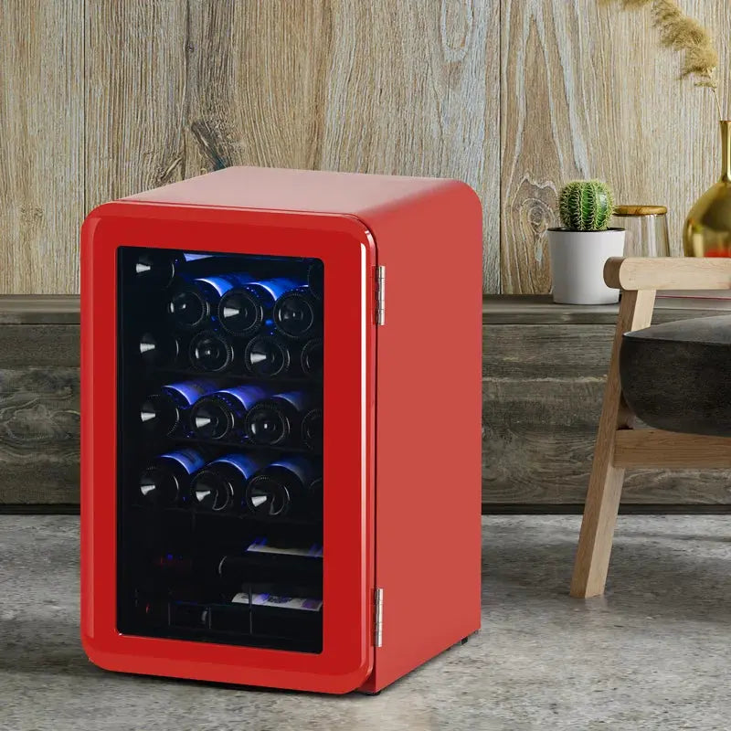 Kozart 17.3'' 24 Bottle Single Zone Freestanding Wine Refrigerator | Fridge.com