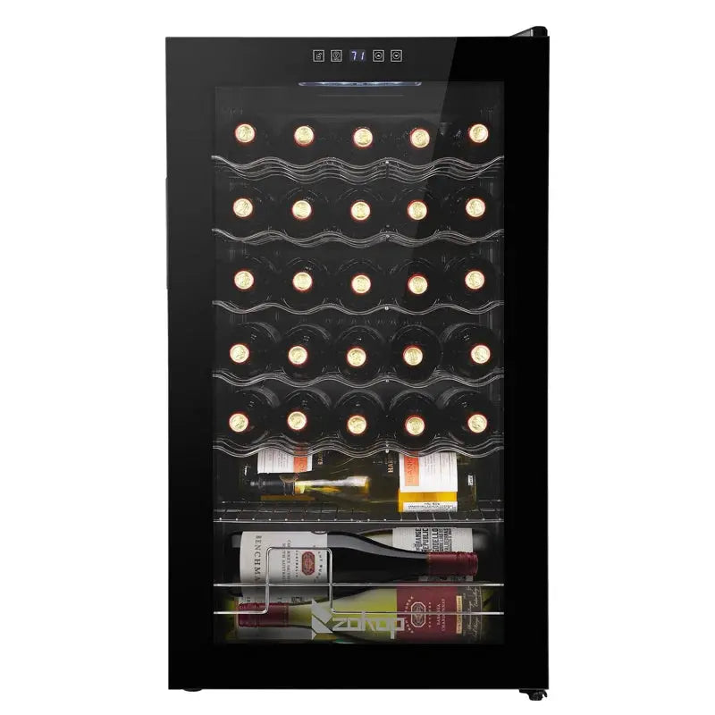 Ktaxon 19.49'' 34 Bottle Single Zone Freestanding Wine Refrigerator | Fridge.com