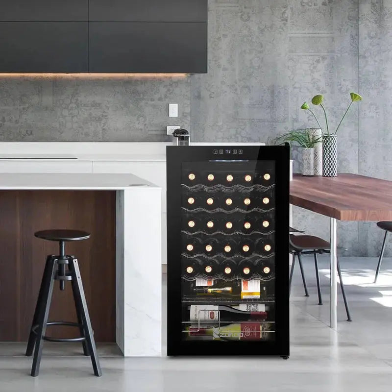 Ktaxon 19.49'' 34 Bottle Single Zone Freestanding Wine Refrigerator | Fridge.com