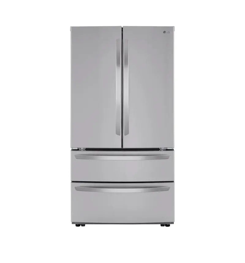 LG 23 Cu. Ft. 4-Door French Door Refrigerator with Internal Water Dispenser in Print Proof Stainless Steel, Counter Depth, 36" | Fridge.com