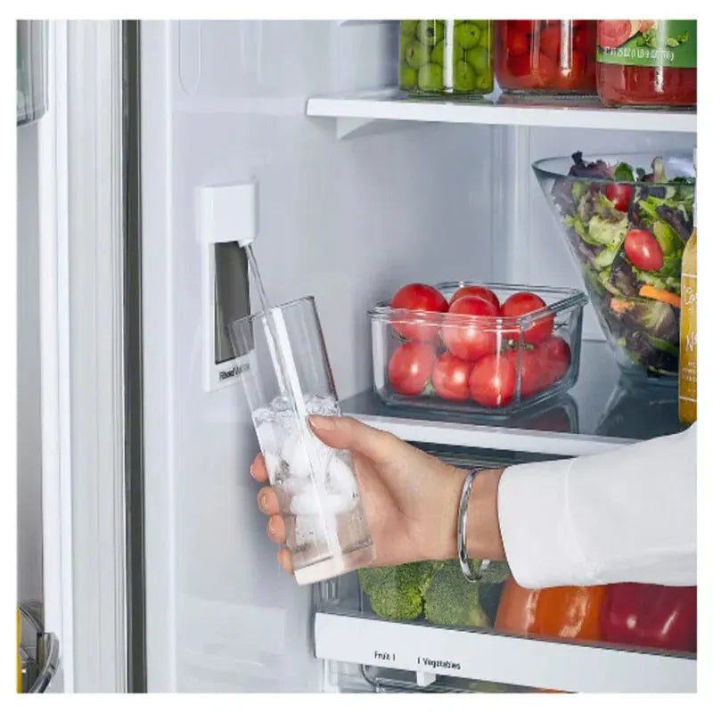 LG 23 Cu. Ft. 4-Door French Door Refrigerator with Internal Water Dispenser in Print Proof Stainless Steel, Counter Depth, 36" | Fridge.com