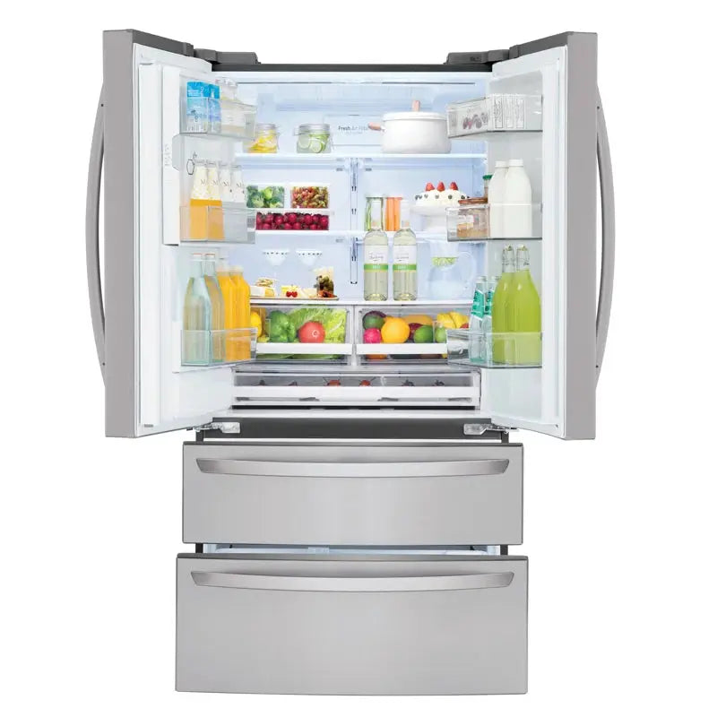 LG 28 Cu. Ft. 4-Door French Door Smart Refrigerator with Ice and Water Dispenser, 36" | Fridge.com