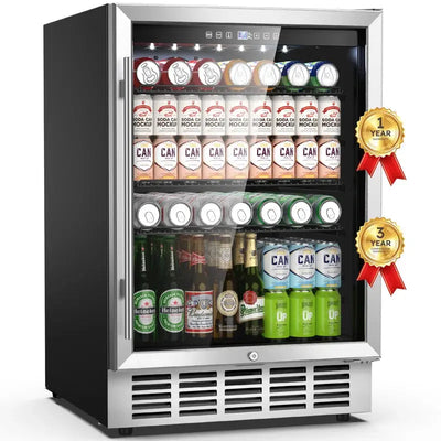 LINKEWODE 190 Cans (12 Oz.) Outdoor Rated Convertible Beverage Refrigerator with Wine Storage | Fridge.com