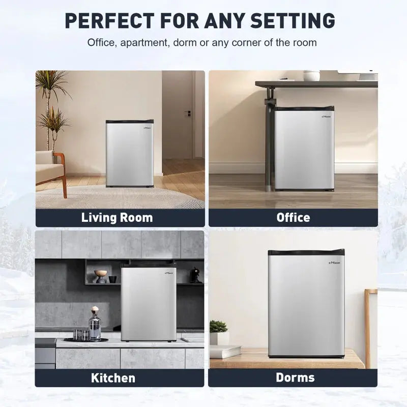 LUCKYREMORE 2.6 Cubic Feet Freestanding Mini Fridge | Fridge.com