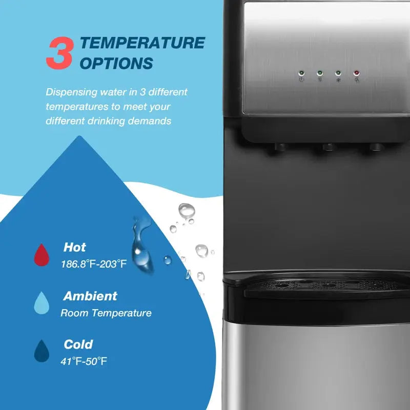 LUCKYREMORE Free Standing Bottom Loading Electric Water Dispenser | Fridge.com