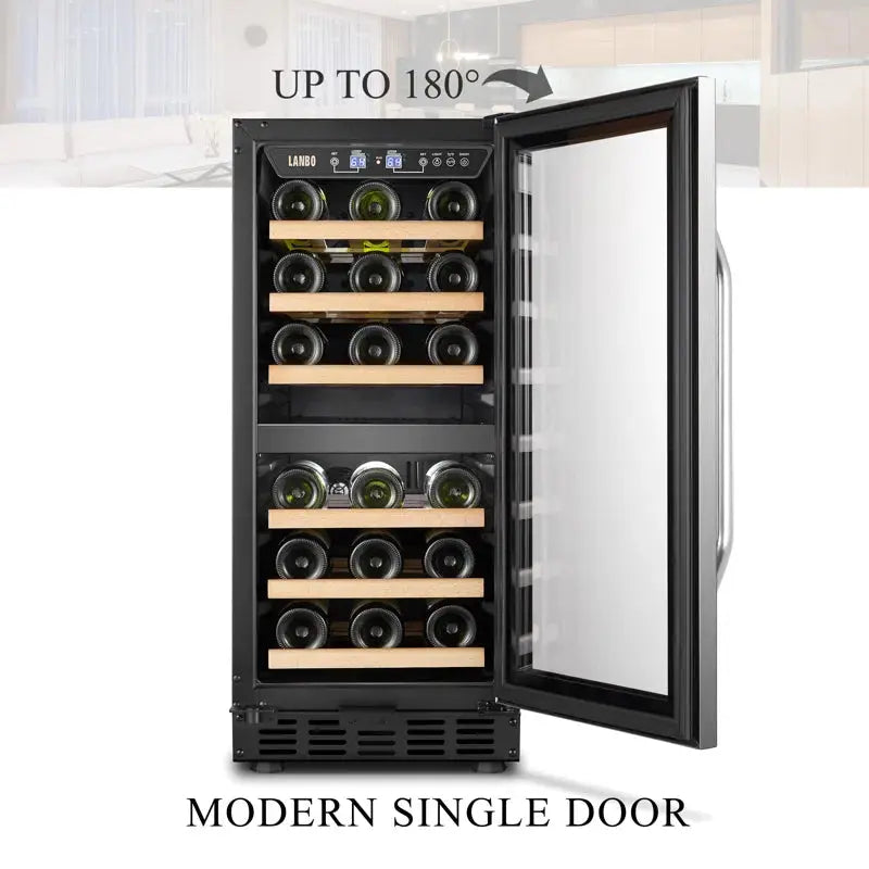 Lanbo 15'' 28 Bottle Dual Zone Wine Refrigerator | Fridge.com