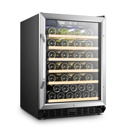 Lanbo 23.4'' 52 Bottle Single Zone Wine Refrigerator | Fridge.com