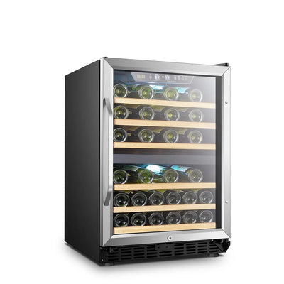 Lanbo 24 Inch Width 44 Bottle Built-In Compressor Dual Zone Wine Cooler | Fridge.com