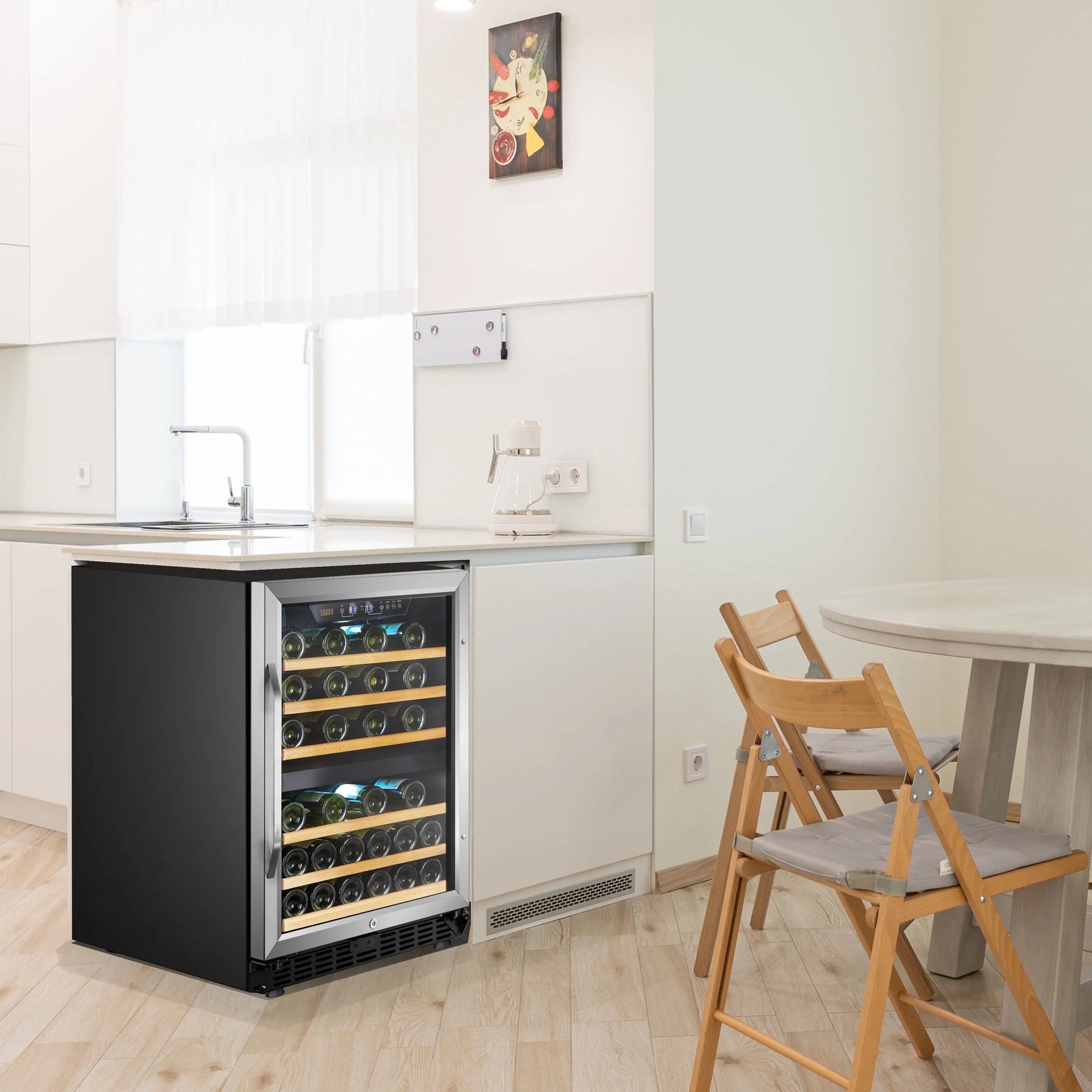 Lanbo 24 Inch Width 44 Bottle Built-In Compressor Dual Zone Wine Cooler | Fridge.com