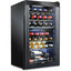 Ivation 33 Bottle Dual Zone Wine Cooler Refrigerator W/,Large Freestanding Wine Cellar Glass Door Black | Fridge.com