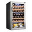 Schmck 33 Bottle Dual Zone Wine Cooler Refrigerator W/Lock - Large Freestanding Wine Cellar for Red | Fridge.com